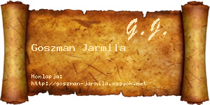 Goszman Jarmila névjegykártya